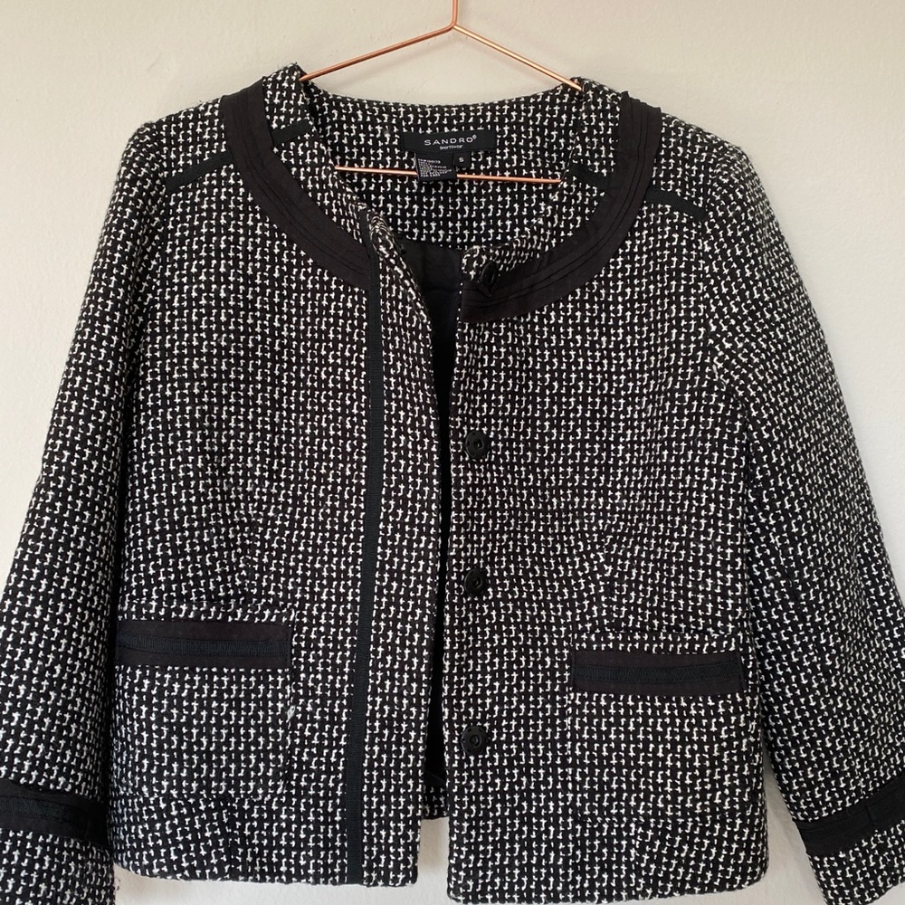 Sandro Sportswear black & white jacket